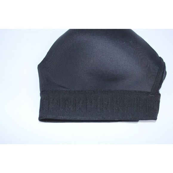 Pink By Victoria Secret 34 C Pink Black Solid Lightly Padded Unwired NWT - Picture 12 of 12